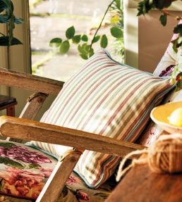 Melford Stripe Fabric by Sanderson Rowan Berry