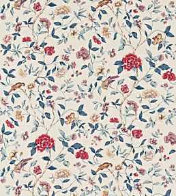 Sissinghurst Fabric by Sanderson Indigo/Ruby