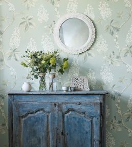 Chestnut Tree Wallpaper by Sanderson Grey Blue/Sage