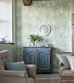 Chestnut Tree Wallpaper by Sanderson Grey Blue/Sage