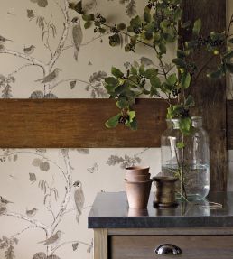 Woodland Chorus Wallpaper by Sanderson Sepia/Neutral