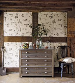 Woodland Chorus Wallpaper by Sanderson Sepia/Neutral