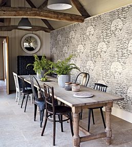 Woodland Toile Wallpaper by Sanderson Ivory/Neutral