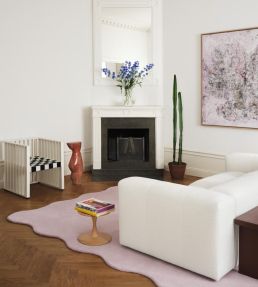 Layered Scallop rug Pink Lavender SCALPL160230 Pink Lavender