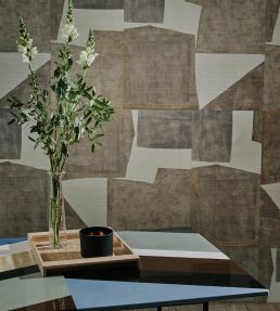 Sea Collage Grass Cloth Wallpaper by Christopher Farr Cloth Slate