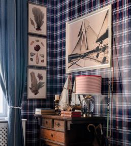 Seaport Plaid Wallpaper by MINDTHEGAP Red