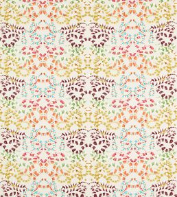 Serpenti Fabric by Harlequin Bleached Coral / Paprika / Positano / Azul