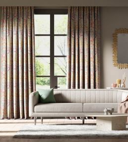 Serpenti Fabric by Harlequin Bleached Coral / Paprika / Positano / Azul