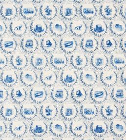 Set The Scene Fabric by Christopher Farr Cloth Royal Blue