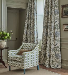 Shalimar Fabric by James Hare Blue/Green