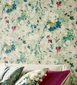 Simi Wallpaper by Sanderson Grey Pearl