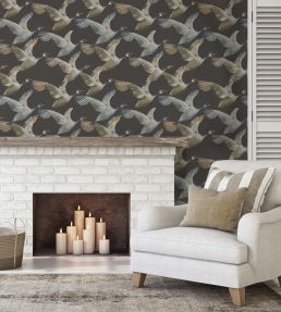 Skein Wallpaper by Arley House Charcoal