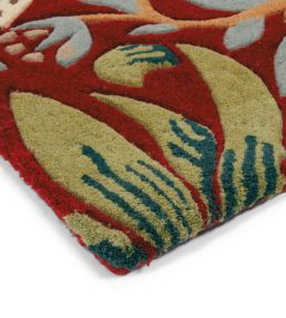 Morris & Co Strawberry Thief rug Crimson 027700-140200 Crimson
