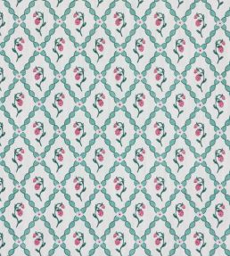 Strawberry Trellis Fabric by Barneby Gates Vintage Cream