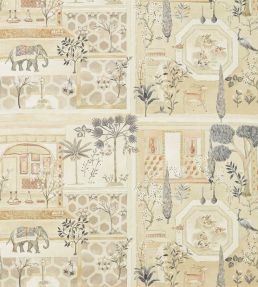 Sultans Garden Fabric by Sanderson Sepia/Amber