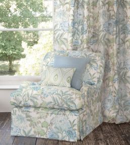 Summer Peony Fabric by GP & J Baker Blue