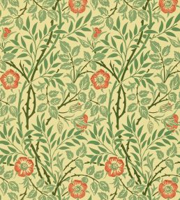 Sweet Briar Wallpaper by Morris & Co Green/Blue/Rust