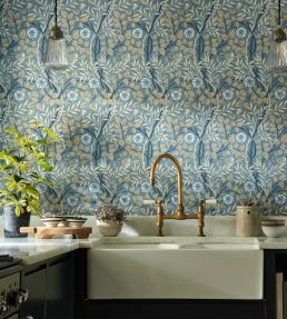 Sweet Briar Wallpaper by Morris & Co Mineral/Linen