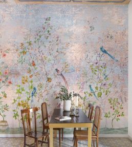 Tea Garden Mural by Coordonne Pink