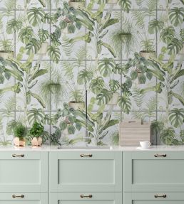 The Green House Wallpaper by Brand McKenzie Sky Blue
