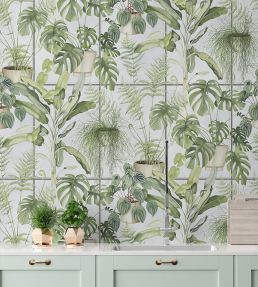 The Green House Wallpaper by Brand McKenzie Sky Blue