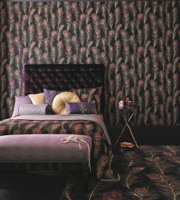 Themis Wallpaper by Sanderson Carbon/Purple