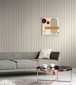 Ticking Stripe Wallpaper by Ohpopsi Barley