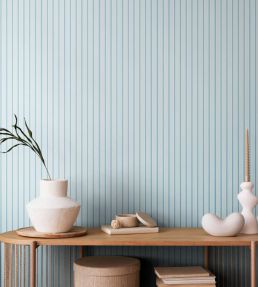 Ticking Stripe Wallpaper by Ohpopsi Barley