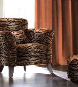 Tiger Fabric by Arley House Nutmeg