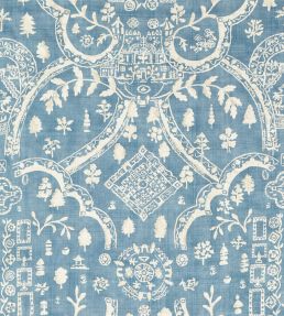 Topiary View Fabric by Sanderson Tetbury Blue