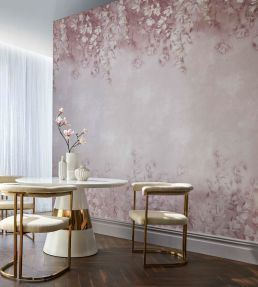 Trailing Magnolia Mural by 1838 Wallcoverings Blush