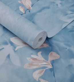 Trailing Magnolia Mural by 1838 Wallcoverings Chambray