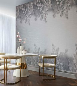 Trailing Magnolia Mural by 1838 Wallcoverings Mist