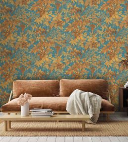 Tropic Wallpaper by Woodchip & Magnolia Teal Spice