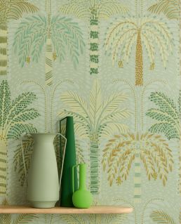 Tropical Frond Mural by Eijffinger Brown/Taupe