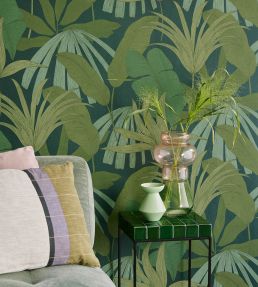 Tropical Palm Wallpaper by Eijffinger Green