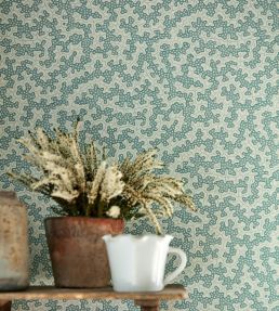 Truffle Wallpaper by Sanderson Blue Clay