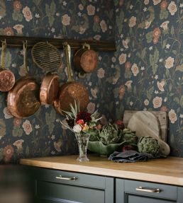 Ulla Wallpaper by Sandberg Midnight