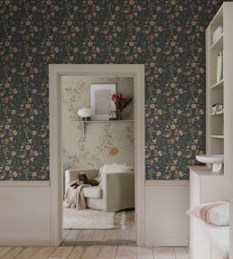 Ulla Wallpaper by Sandberg Midnight