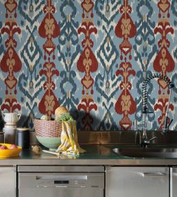 Uzbek Wallpaper by Coordonne Blue