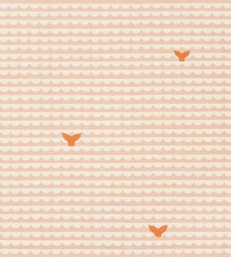 We Sailed Away Fabric by Christopher Farr Cloth Peach