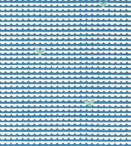 We Sailed Away Fabric by Christopher Farr Cloth Royal Blue