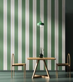 Wide Multi Stripe Wallpaper by Ohpopsi Oatmeal