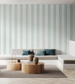 Wide Multi Stripe Wallpaper by Ohpopsi Oatmeal
