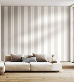 Wide Multi Stripe Wallpaper by Ohpopsi Oatmeal