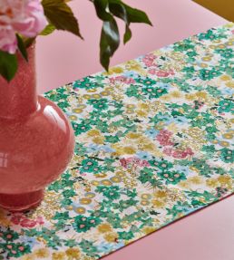 Wildflower Meadow Fabric by Harlequin Rose/Emerald/Peridot