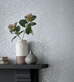 Willow Wallpaper by 1838 Wallcoverings Silver
