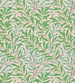 Willow Bough Wallpaper by Morris & Co Pink/Leaf Green