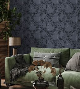 Willow Poem Wallpaper by Coordonne Navy