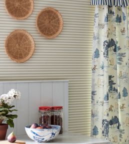 Winnie the Pooh Fabric by Sanderson Macaron Green